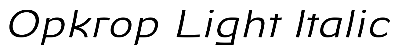 Opkrop Light Italic